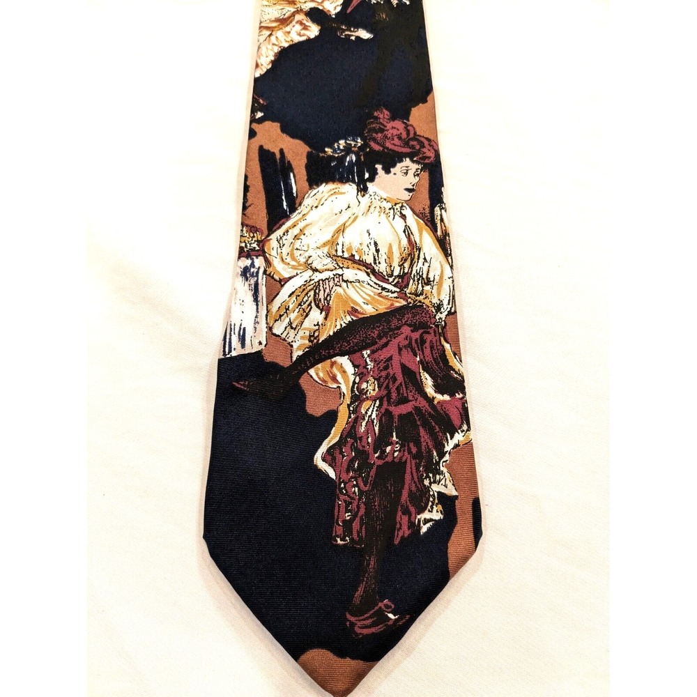 Don Loper Beverly Hills Silk Mens Neck Tie Victorian Era Ball Room Party Theme